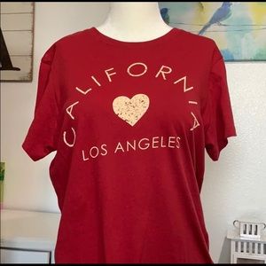 Red Los Angeles California T-Shirt